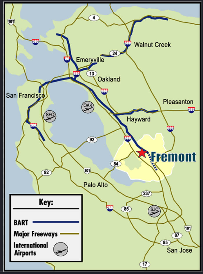 Fremont Ville carte